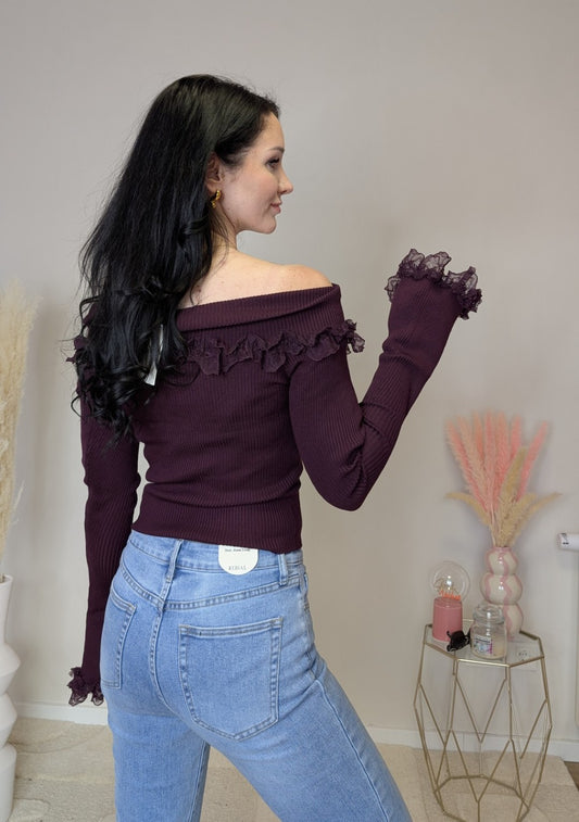 Langarmshirt "Burgundy Dream"