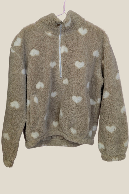 Teddy Zipper - Sweetheart Beige