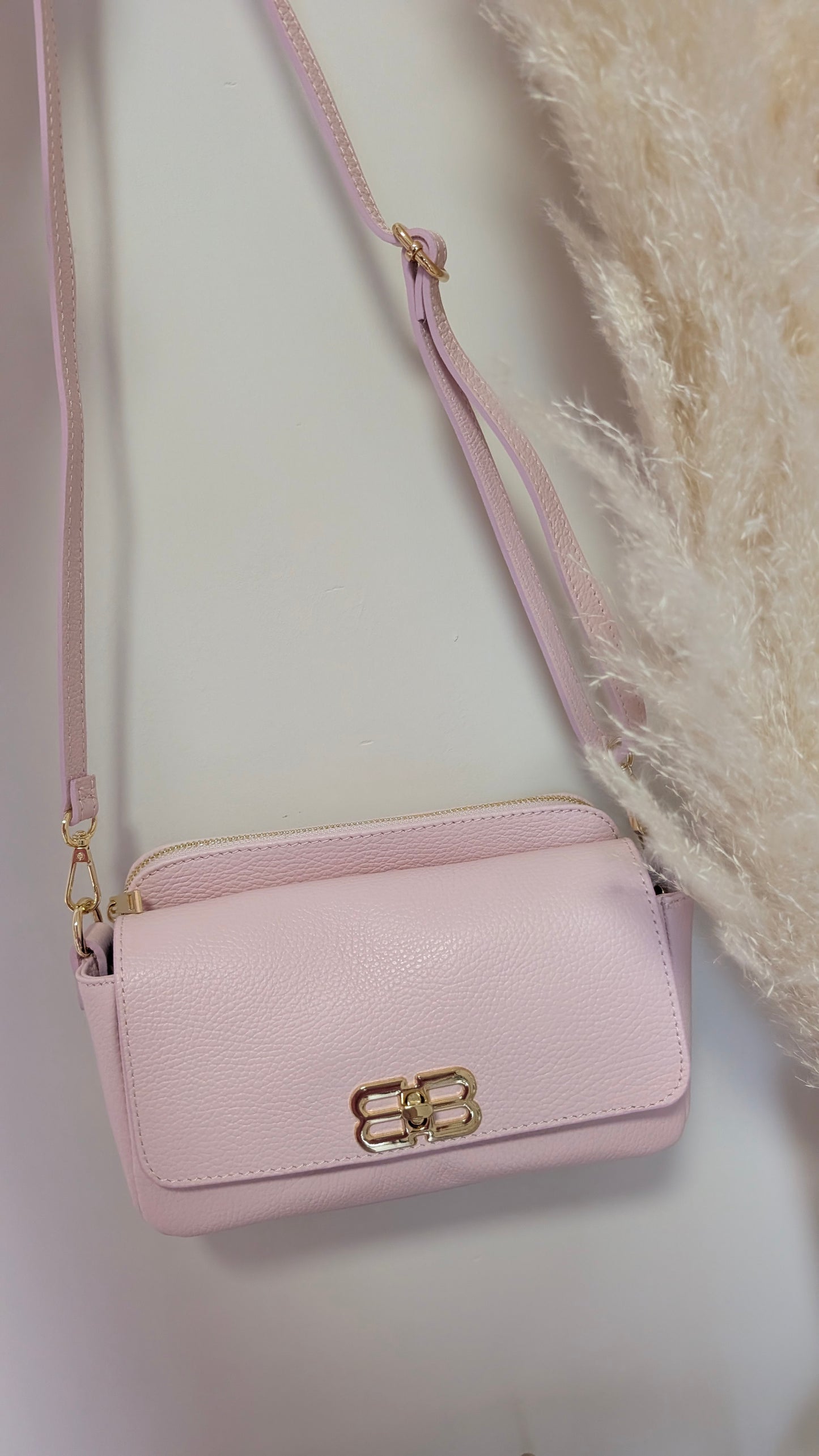 Handtasche - Echtleder Rosa