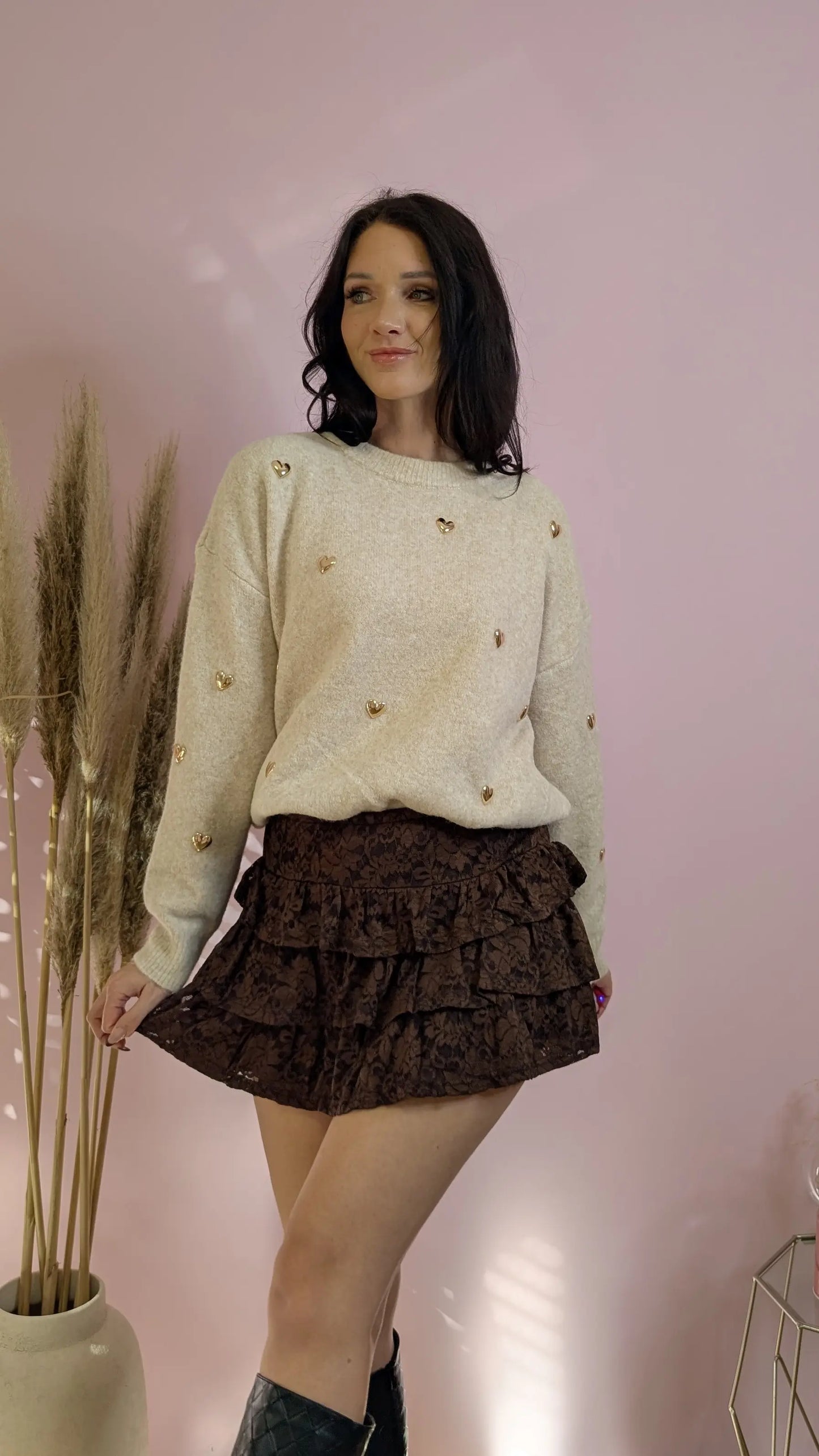 Pullover - Heartbeat Creme Latte