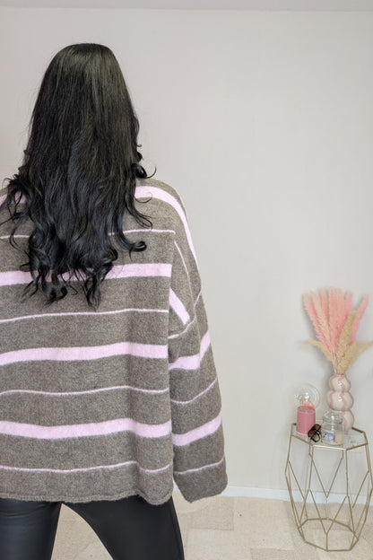 Oversized Sweater "Berry Chocolate"