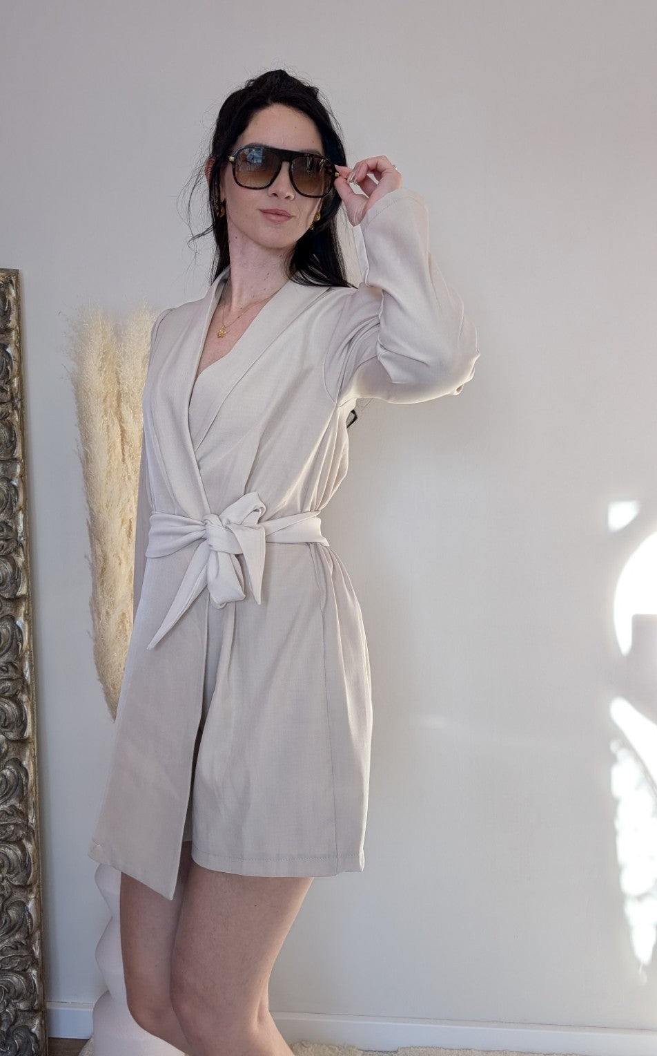 Blazer-Jumpsuit "Boss Lady" - Beige