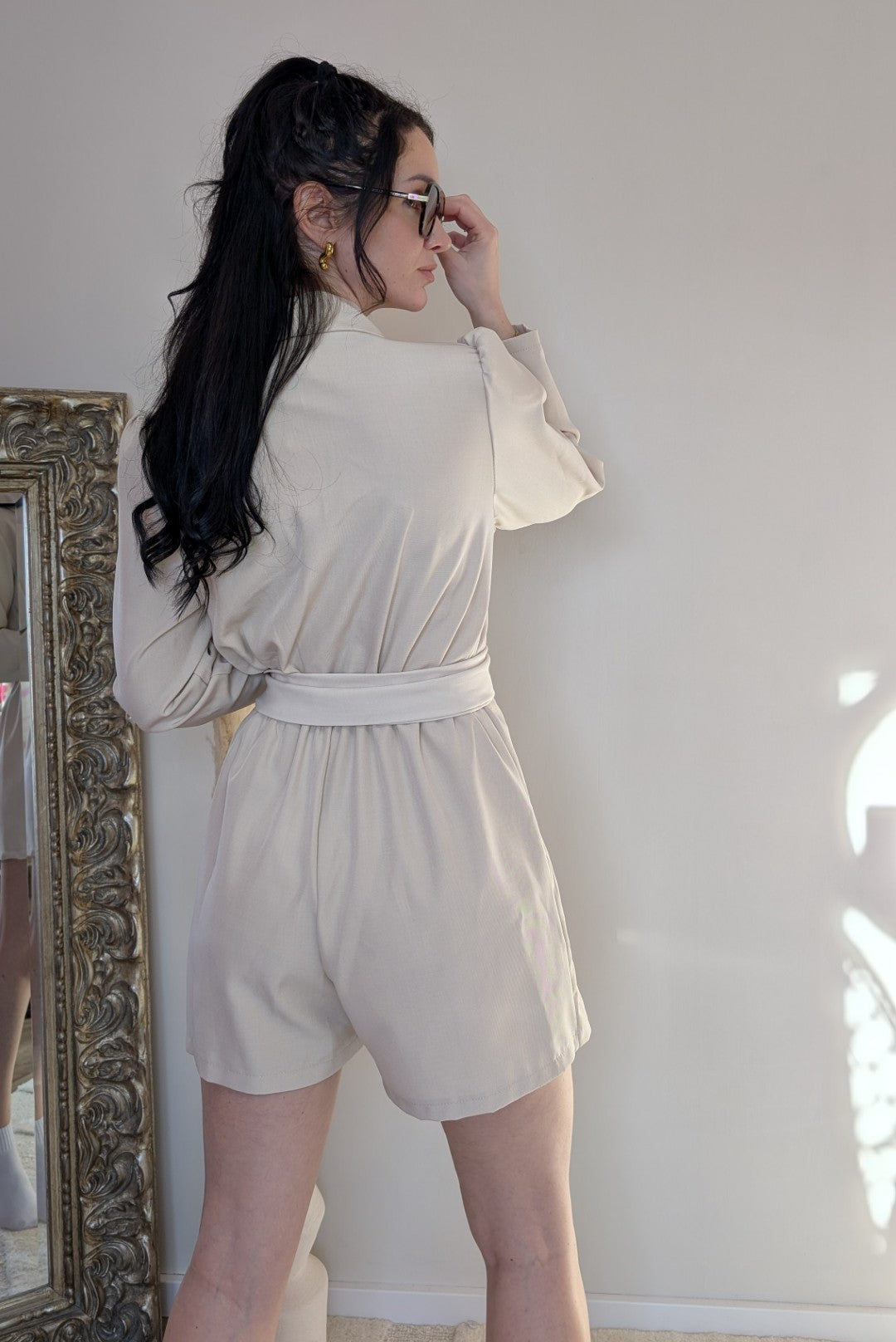Blazer-Jumpsuit "Boss Lady" - Beige