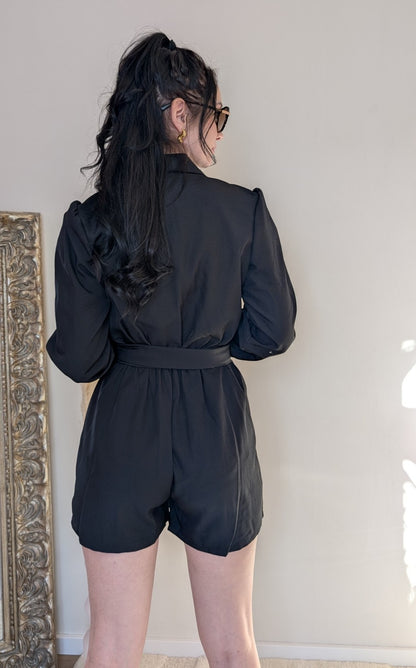 Blazer-Jumpsuit "Boss Lady" - Schwarz