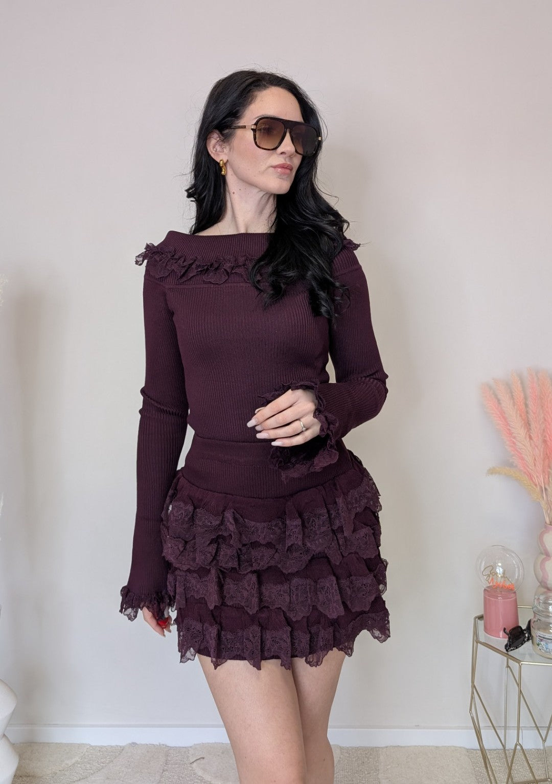 Langarmshirt "Burgundy Dream"