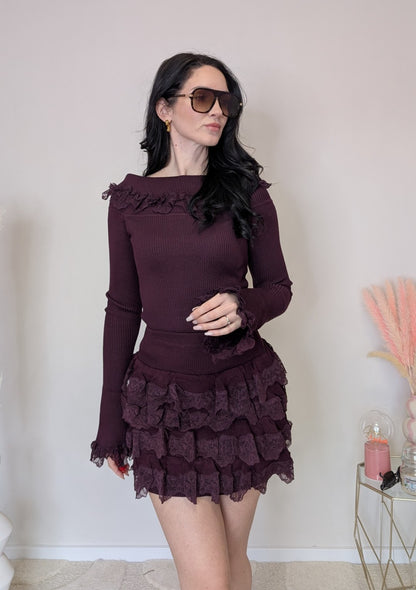 Langarmshirt "Burgundy Dream"