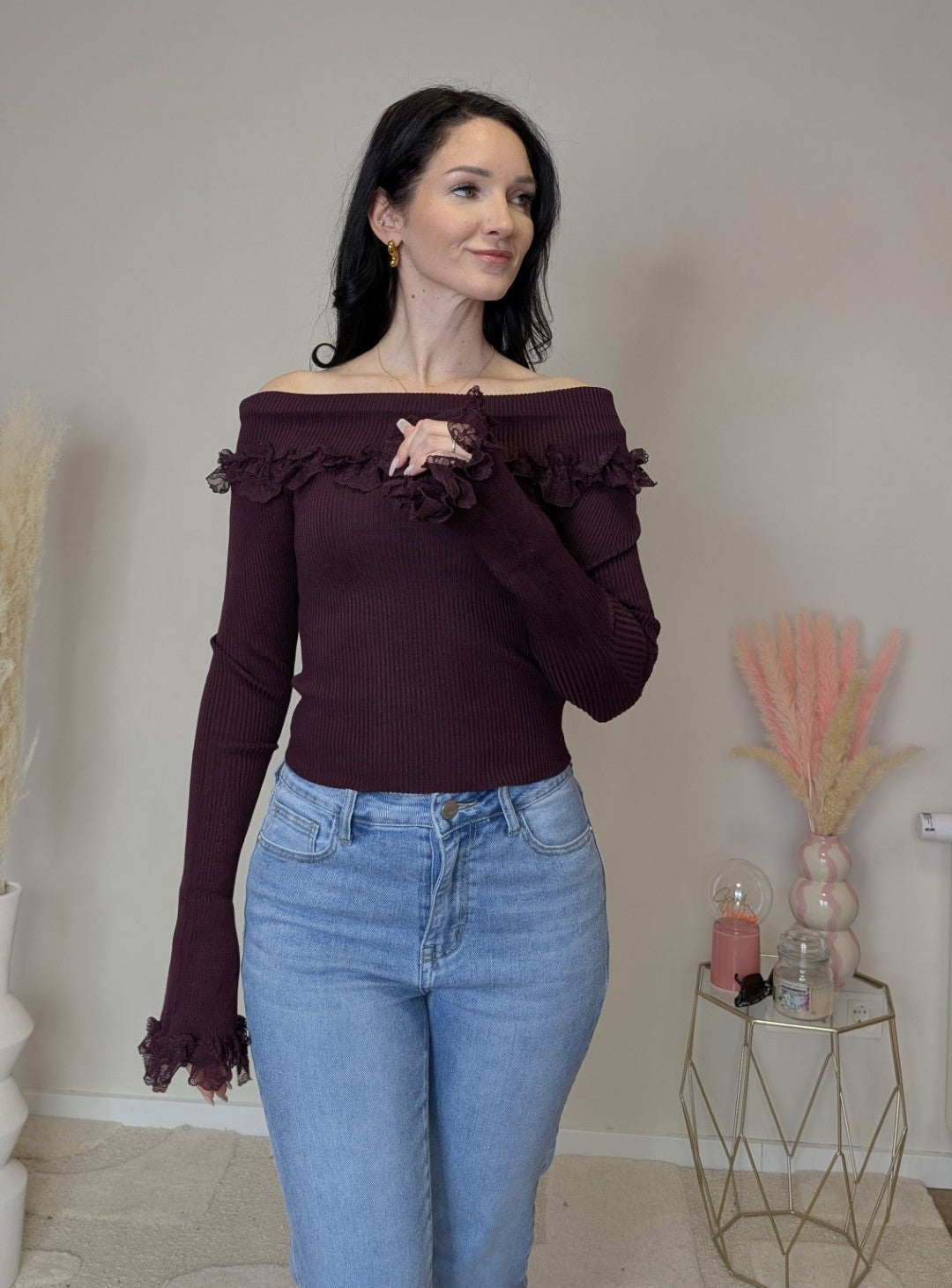 Langarmshirt "Burgundy Dream"