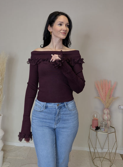 Langarmshirt "Burgundy Dream"