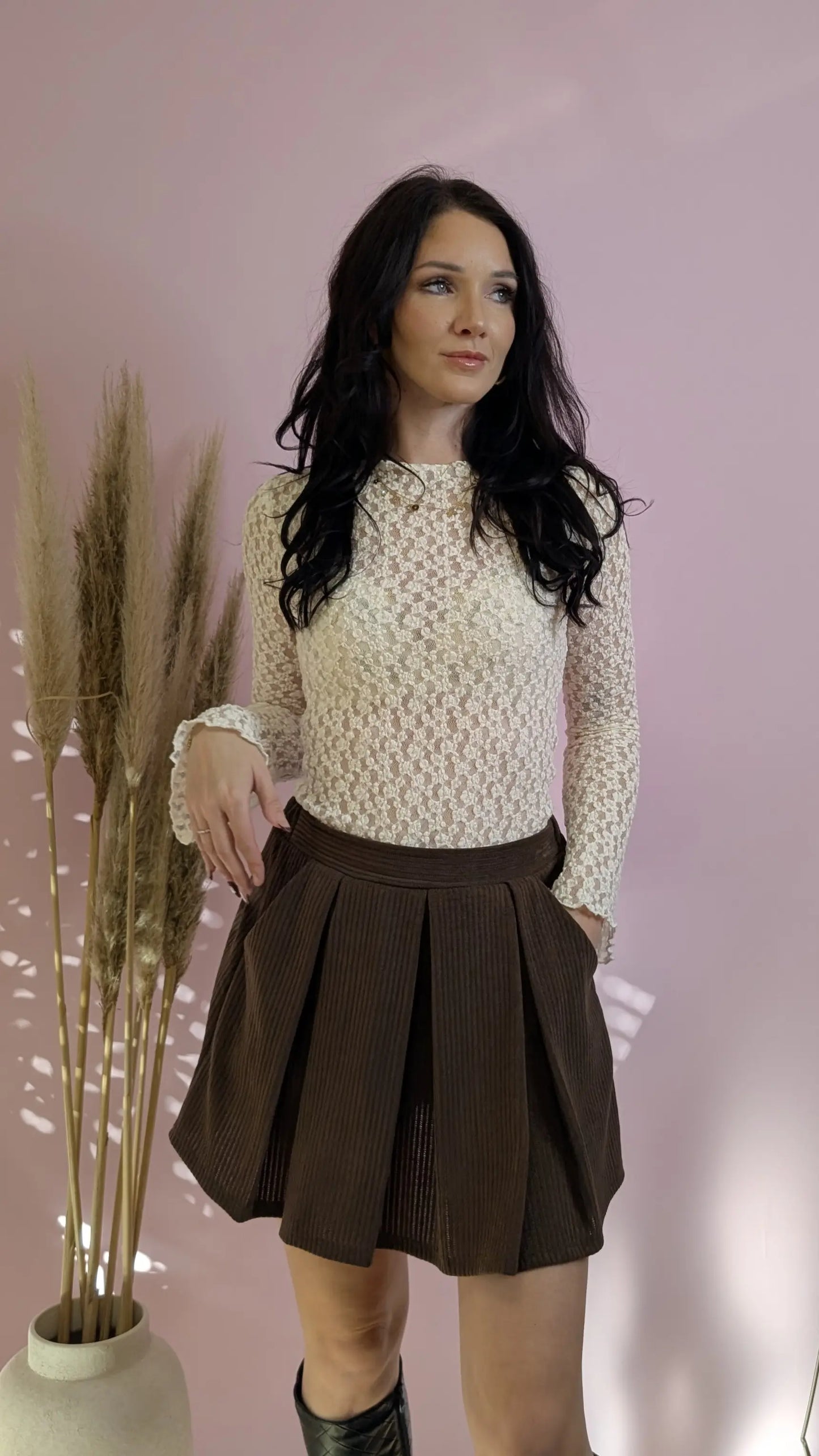 Faltenrock - Chocolate Pleat