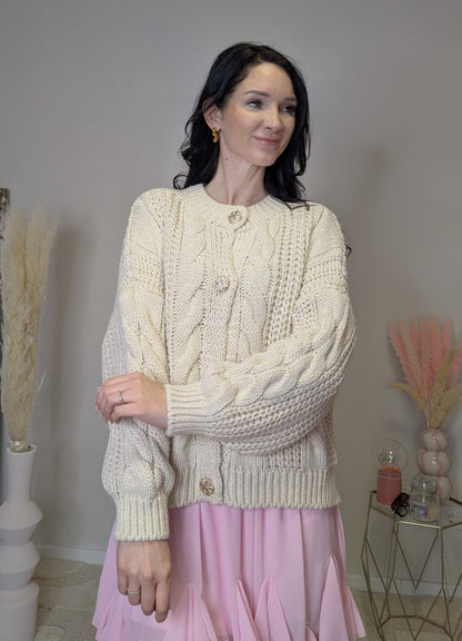 Cardigan "Golden Glow" - Creme