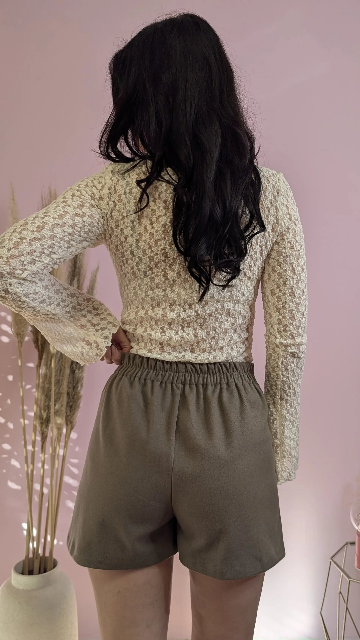 Hosenrock - Button Babe Taupe