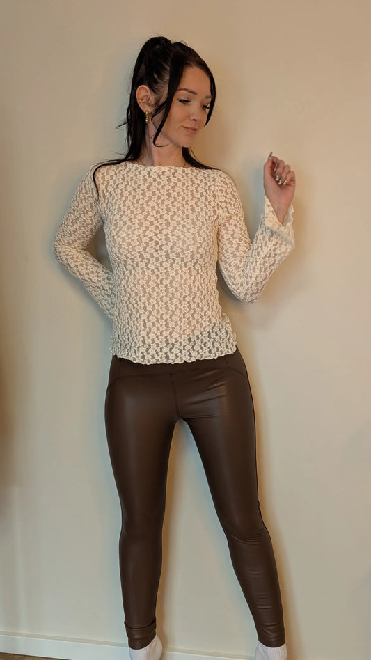 Lederleggings - Braun