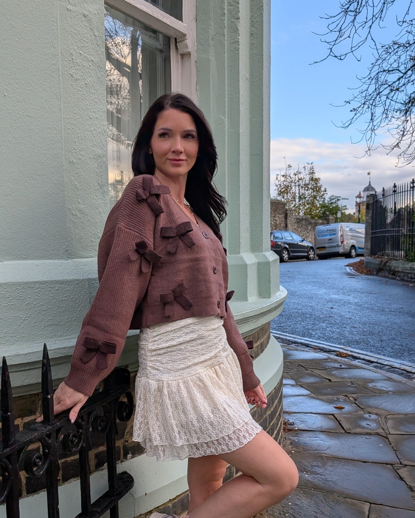 Strickjacke - Brownie Bow