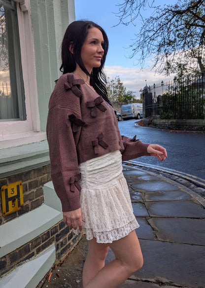 Strickjacke - Brownie Bow