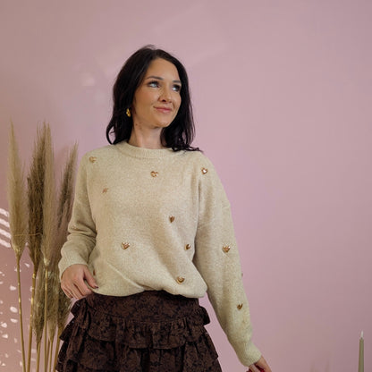 Pullover - Heartbeat Creme Latte