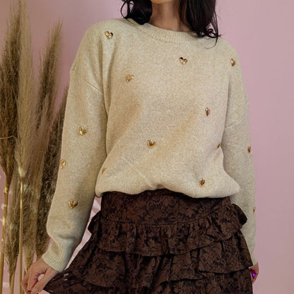Pullover - Heartbeat Creme Latte