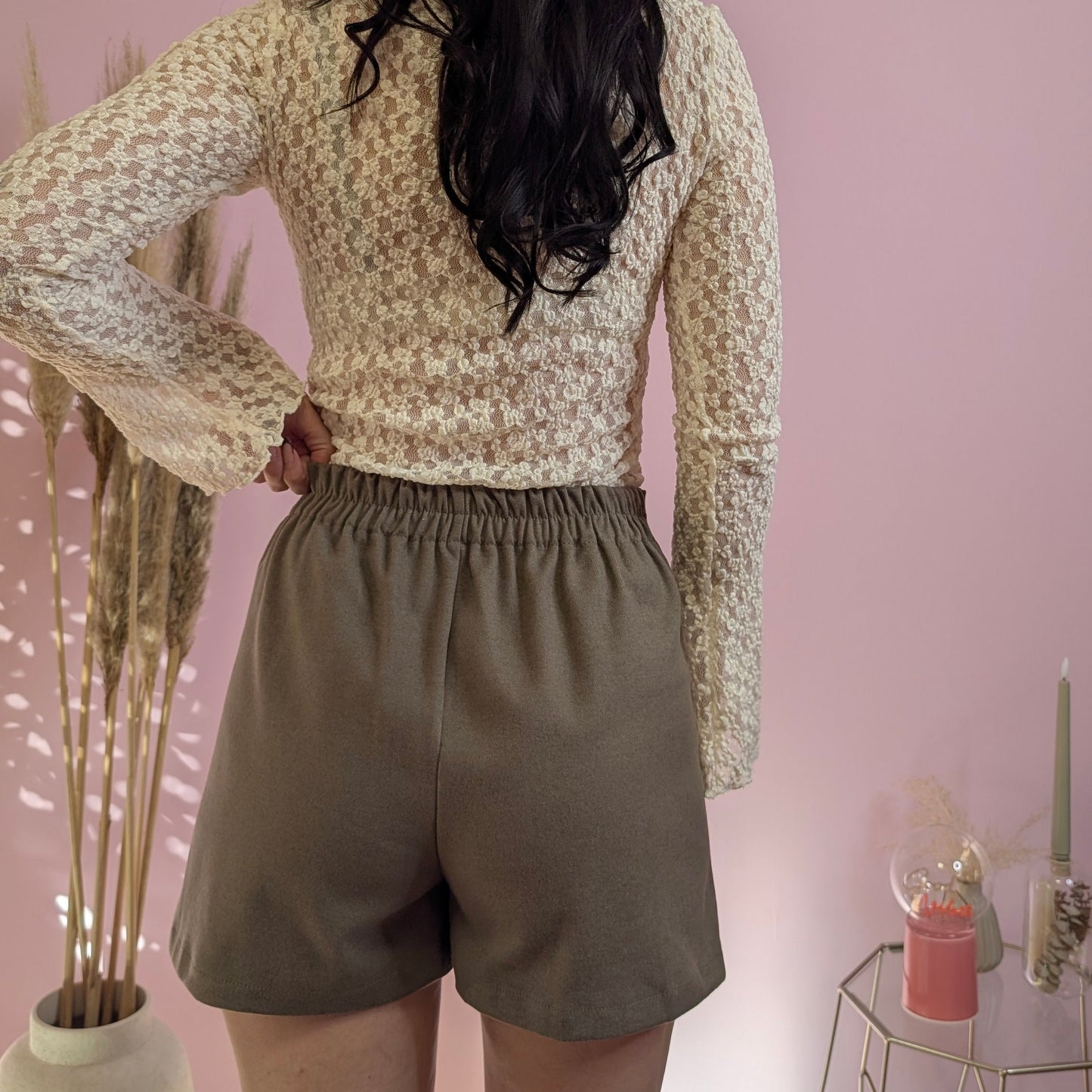 Hosenrock - Button Babe Taupe