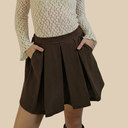 Faltenrock - Chocolate Pleat