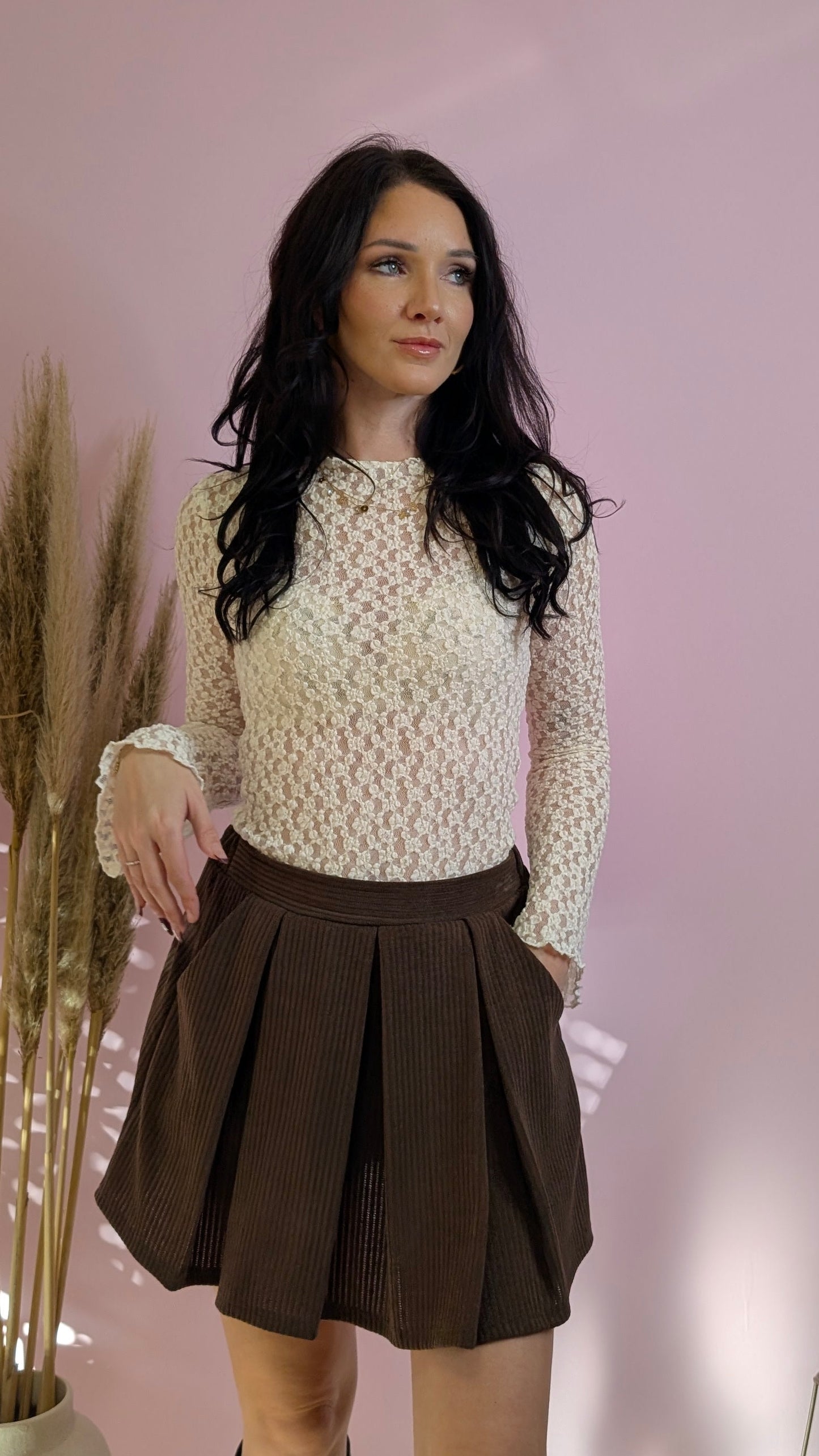 Faltenrock - Chocolate Pleat