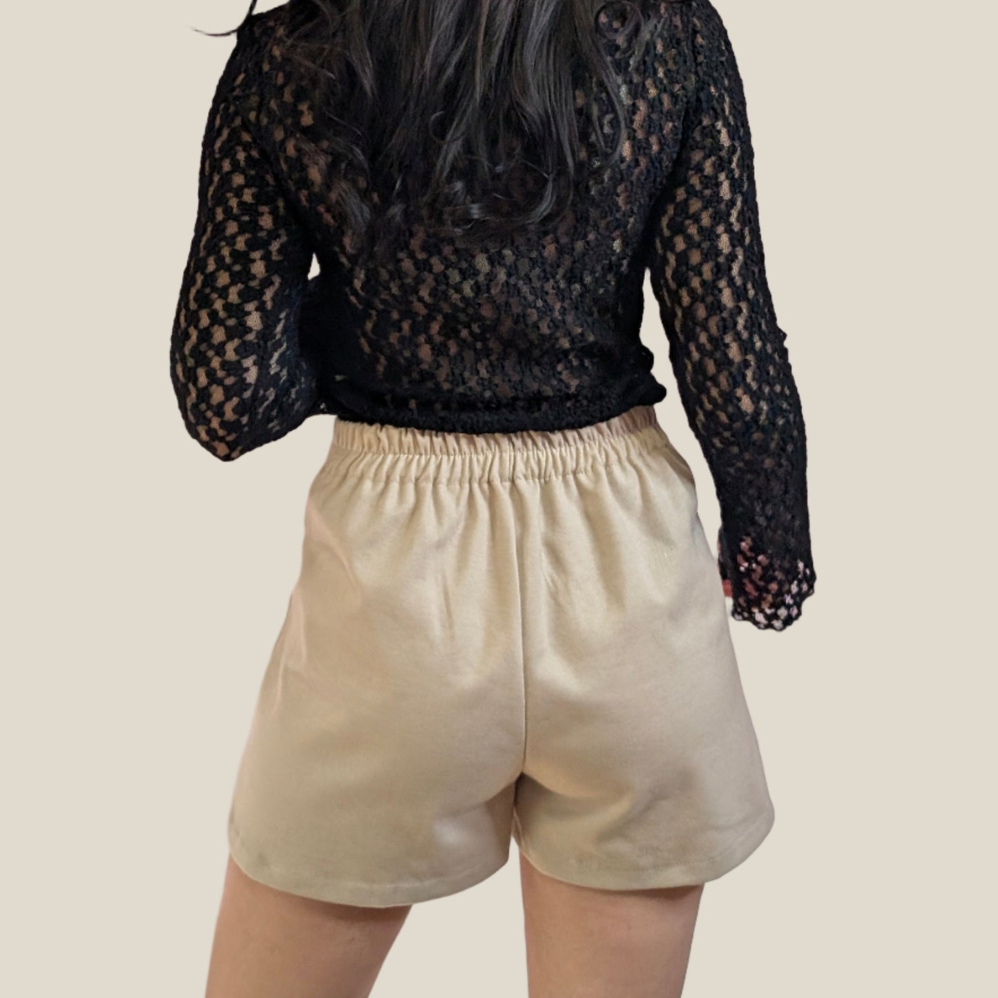 Hosenrock - Button Babe Beige