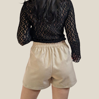 Hosenrock - Button Babe Beige