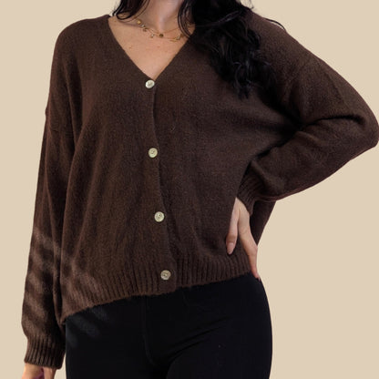 Strickjacke - Candy Braun