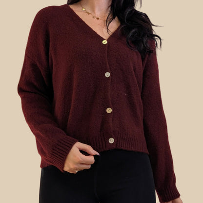 Strickjacke - Candy Bordeaux
