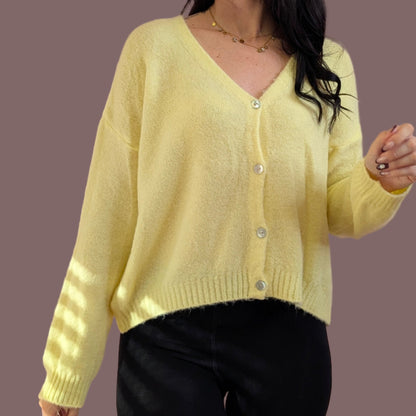 Strickjacke - Candy Gelb