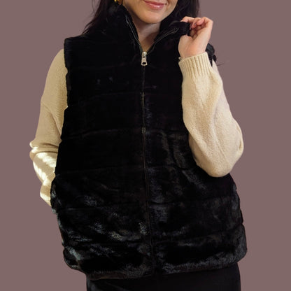 Plüschweste - Cozy Queen Schwarz