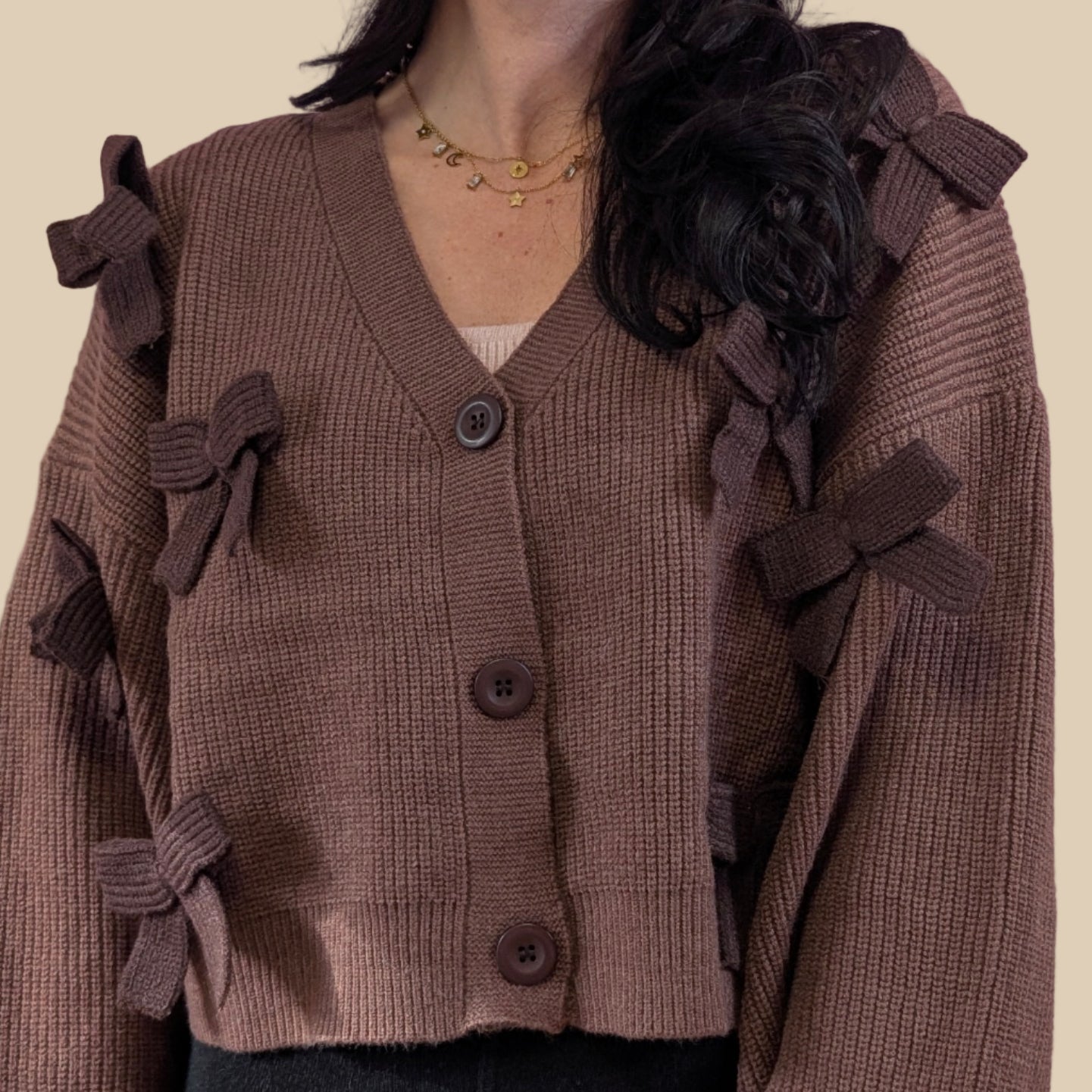 Strickjacke - Brownie Bow