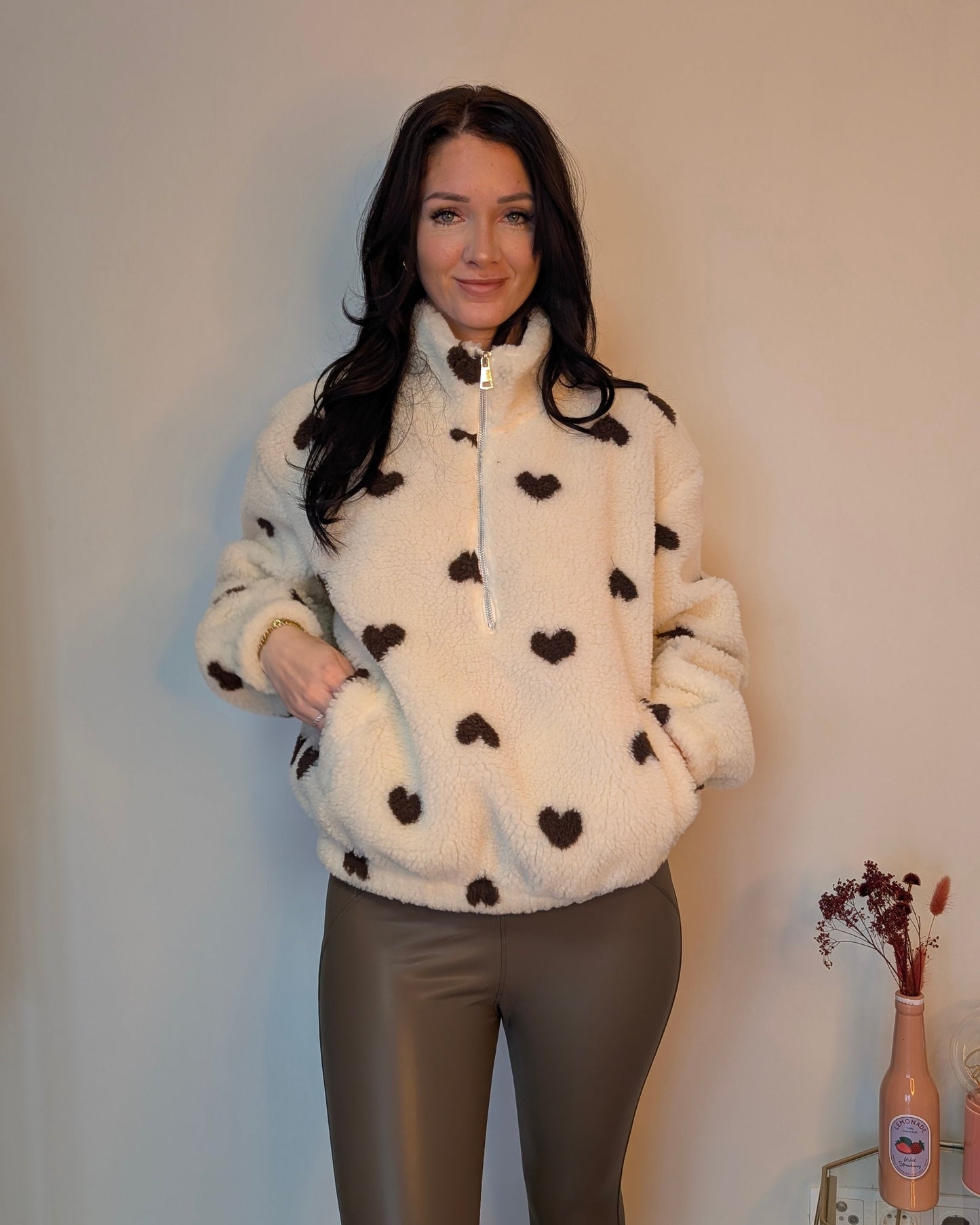 Teddy Zipper - Sweetheart Creme