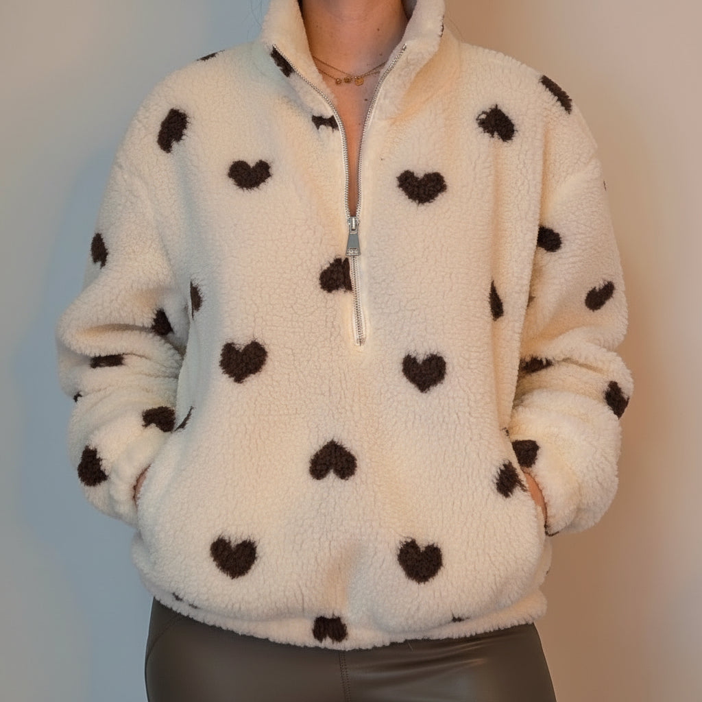 Teddy Zipper - Sweetheart Creme