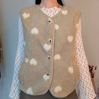 Teddyweste - Sweetheart Beige