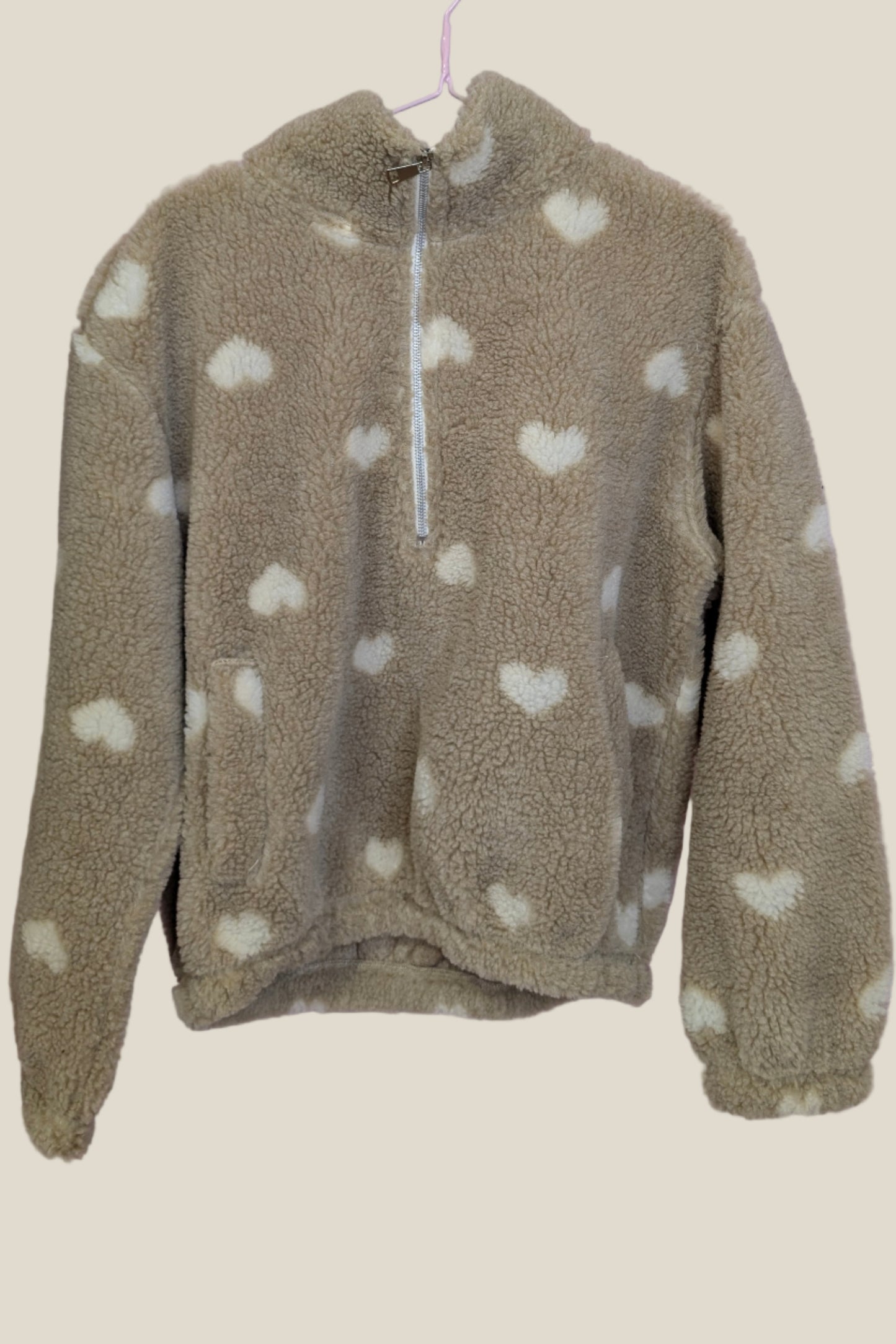 Teddy Zipper - Sweetheart Beige