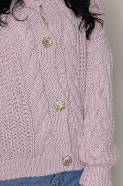 Cardigan "Golden Glow" - Rosa