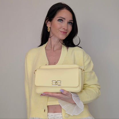 Handtasche Echtleder - Gelb