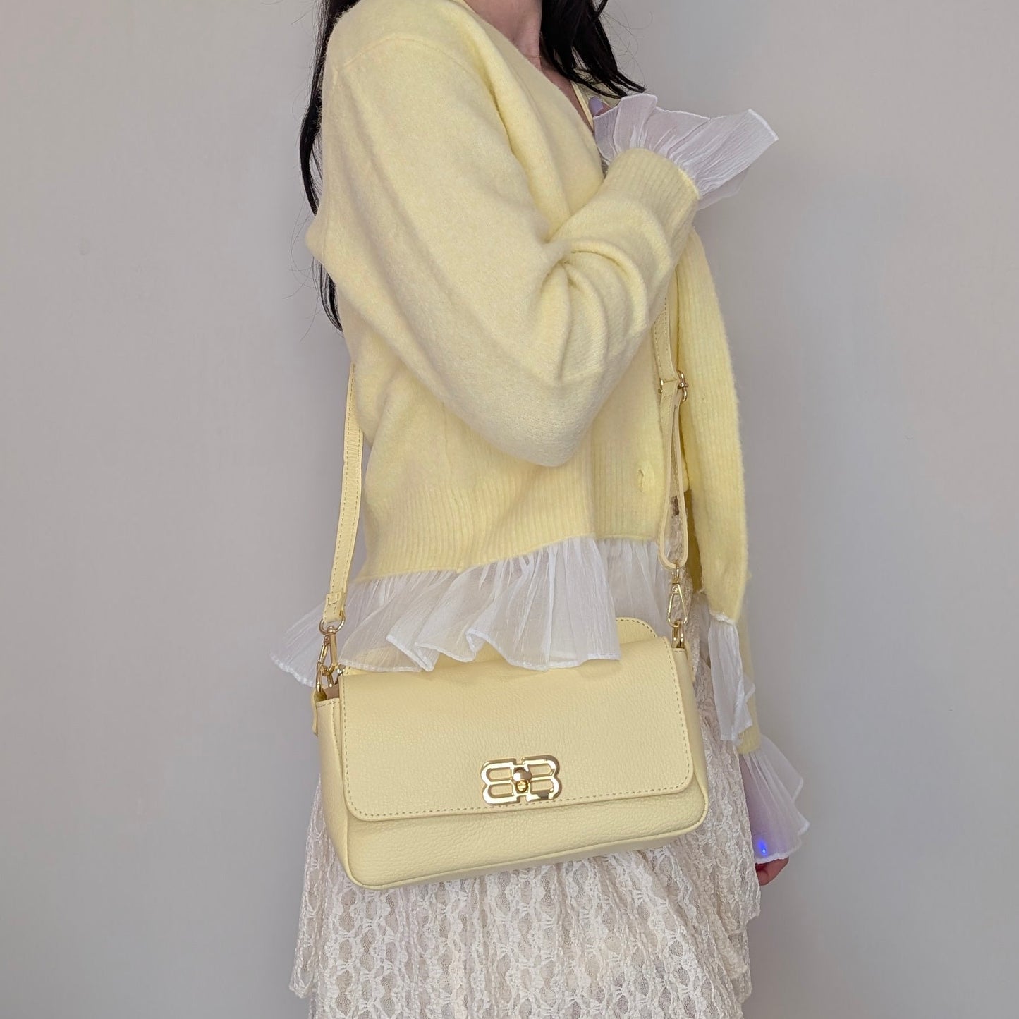 Handtasche Echtleder - Gelb