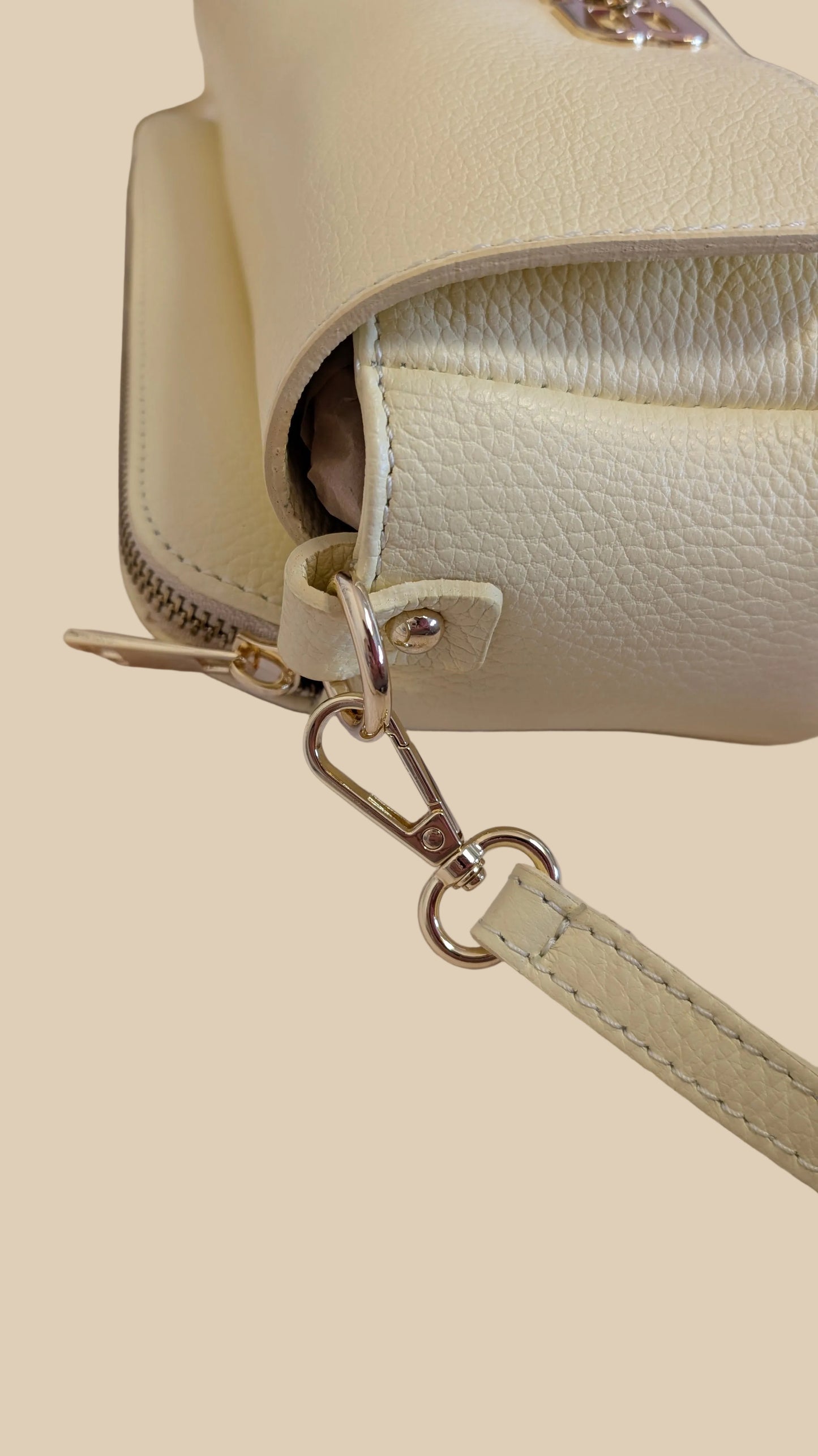 Handtasche Echtleder - Gelb