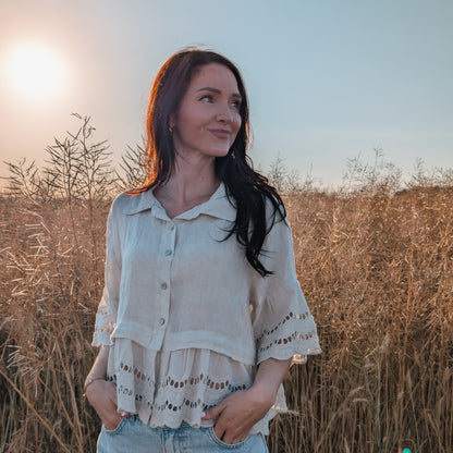Bluse - Ivory Linen
