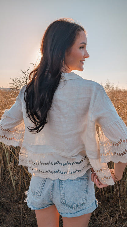 Bluse - Ivory Linen