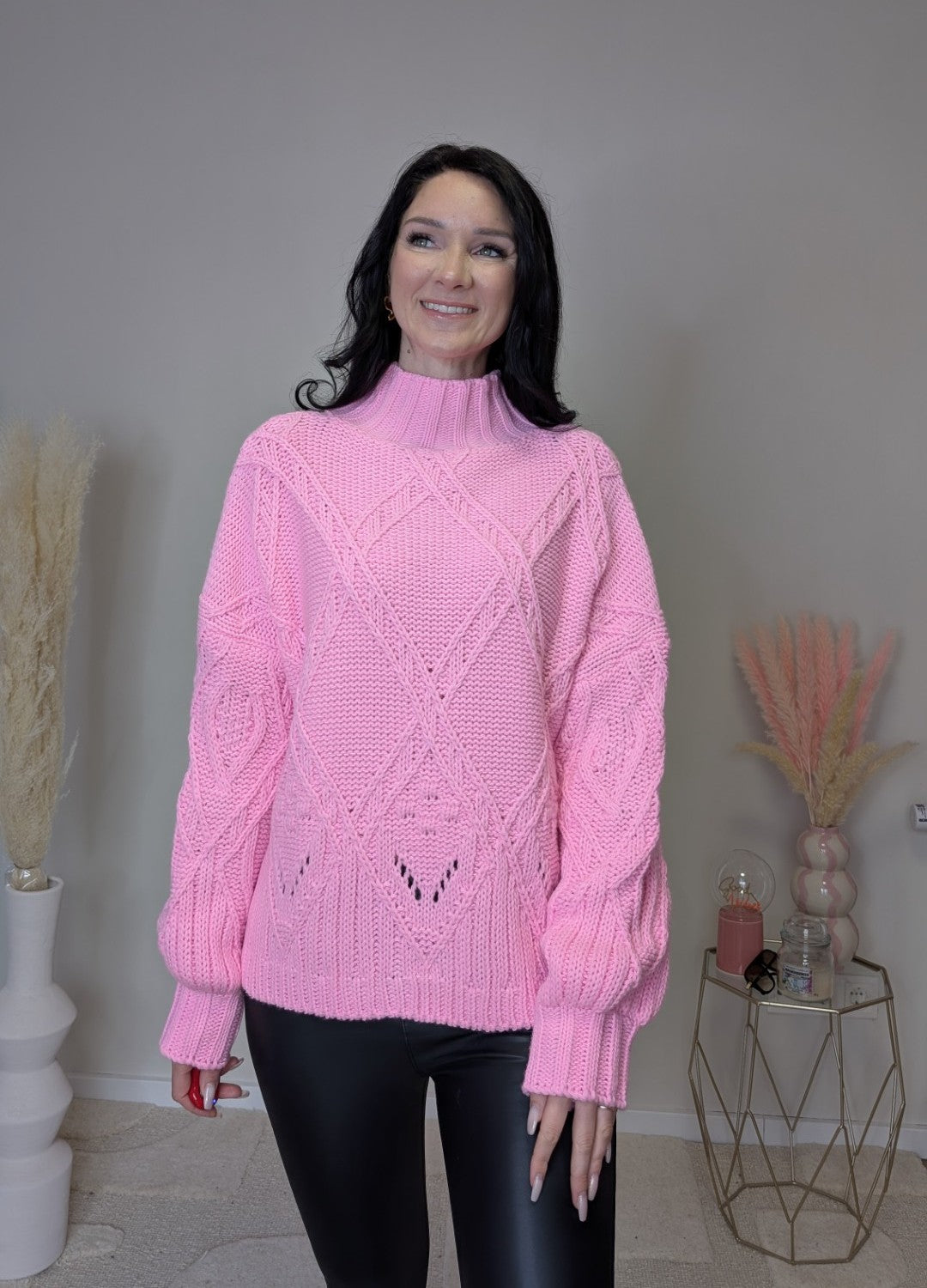 Knit Sweater "Pink Power"