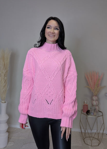 Knit Sweater "Pink Power"