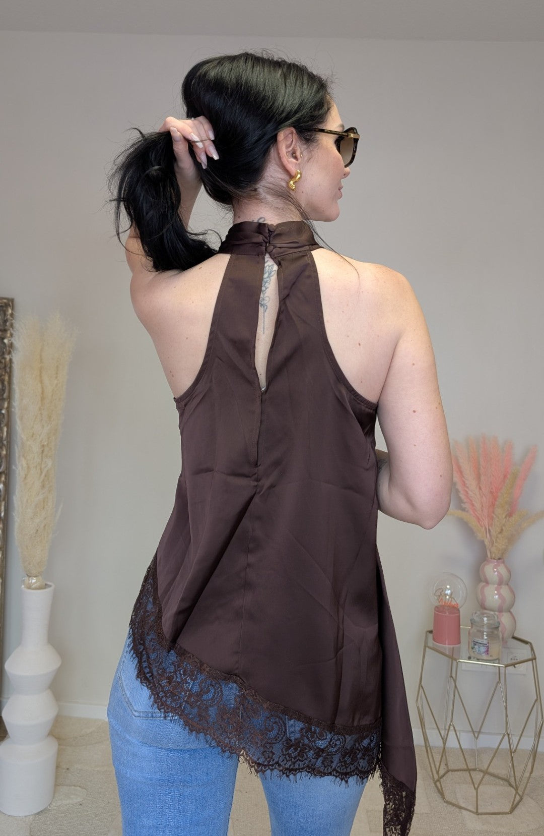 Satin Top "Choco Gloss"