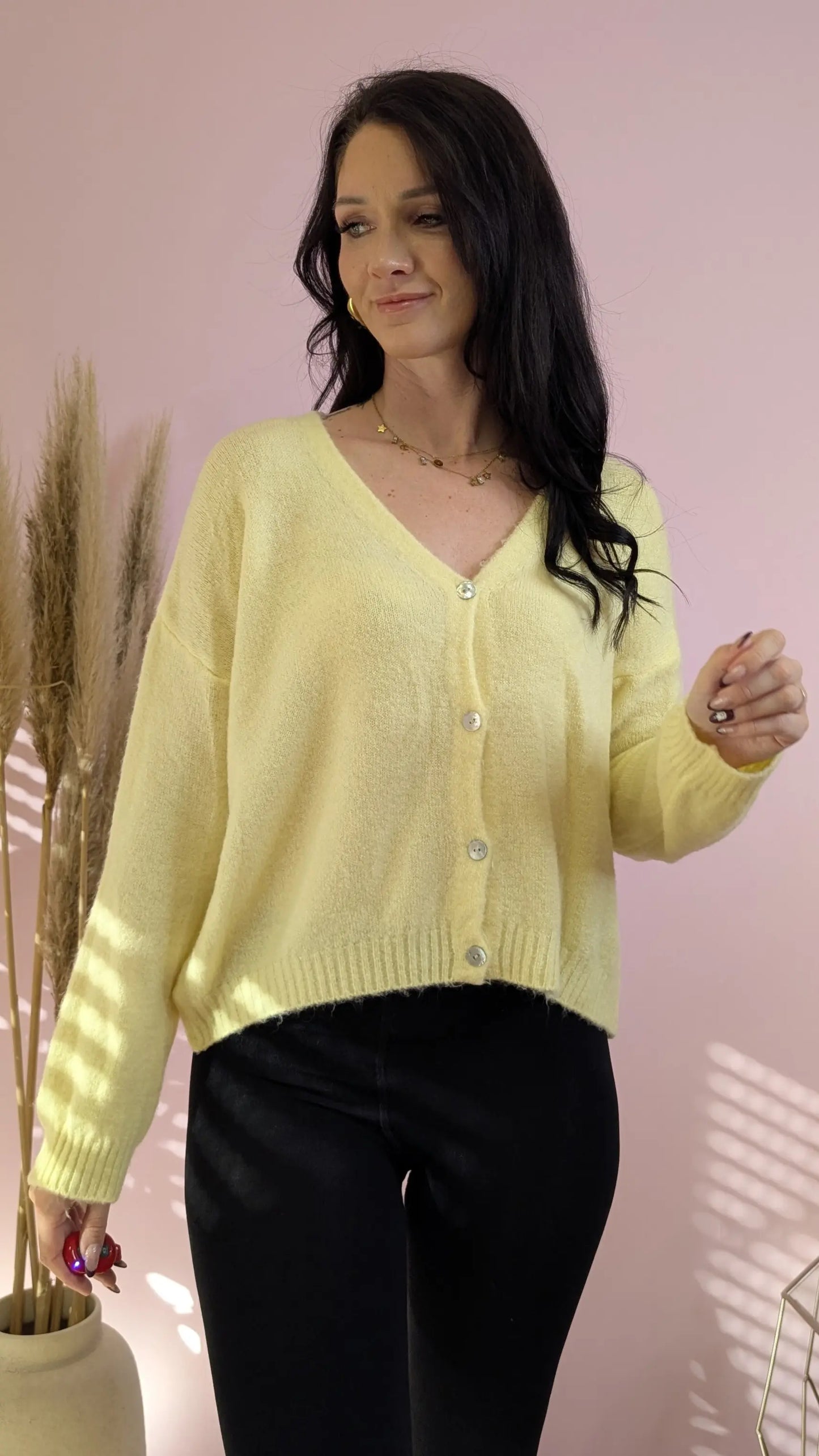 Strickjacke - Candy Gelb