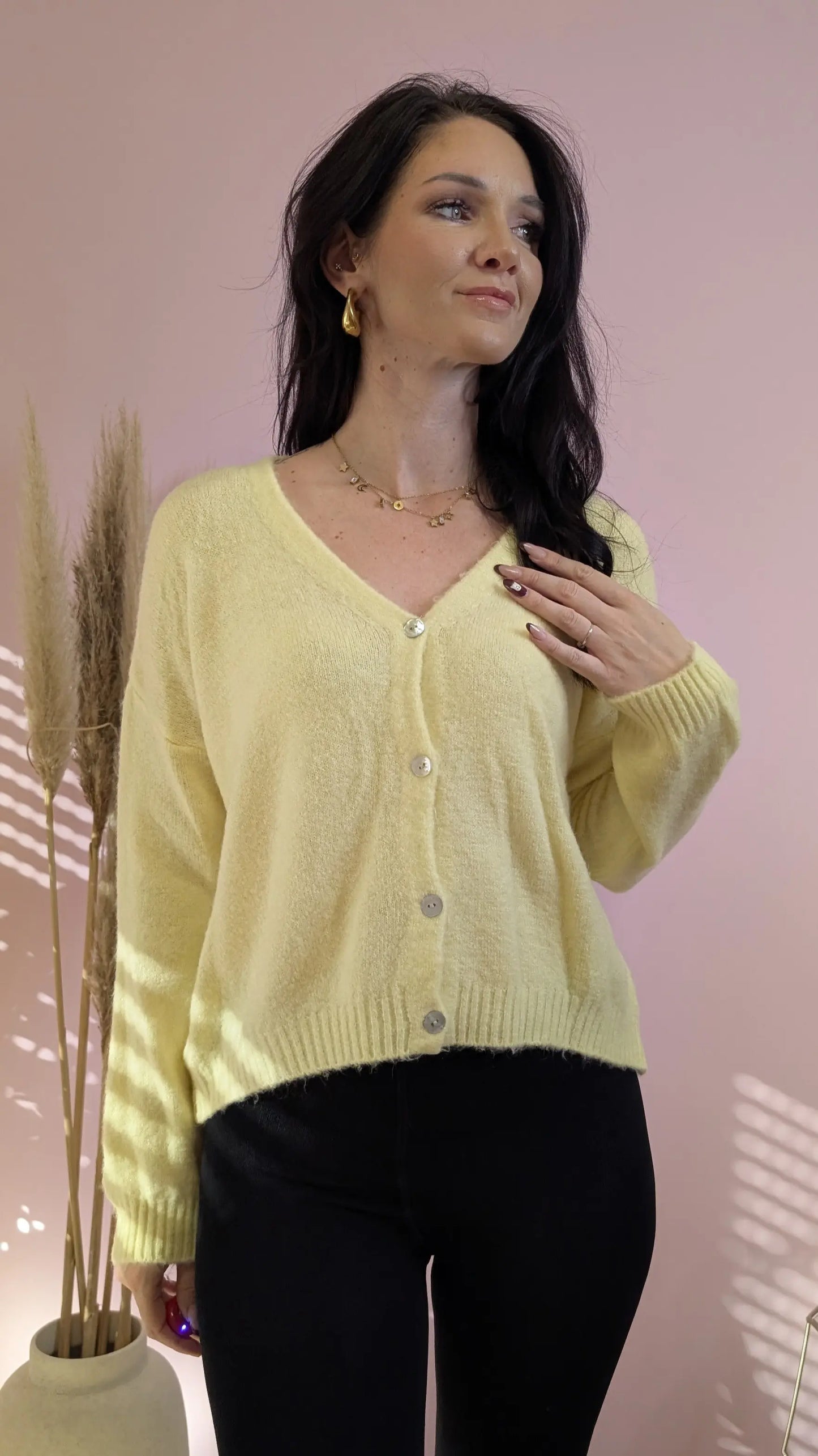 Strickjacke - Candy Gelb