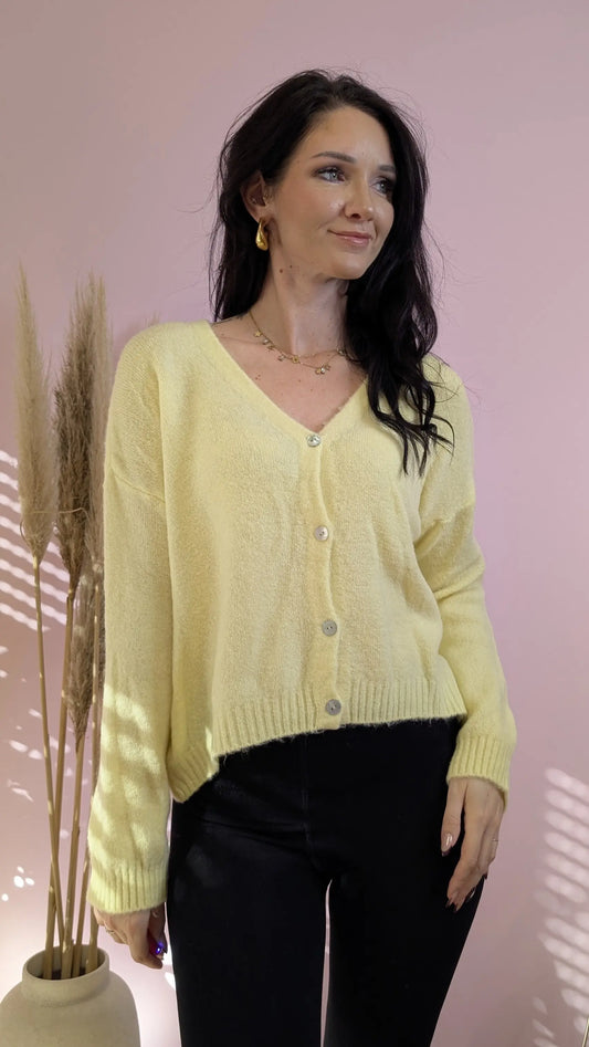Strickjacke - Candy Gelb