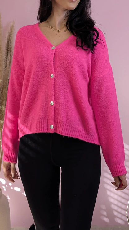Strickjacke - Candy Pink