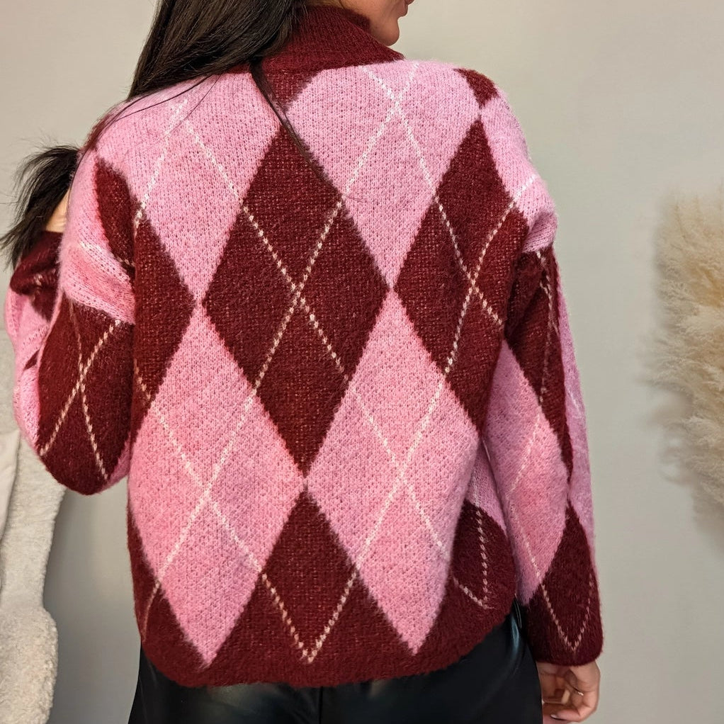Strickpullover - Raute Rosa