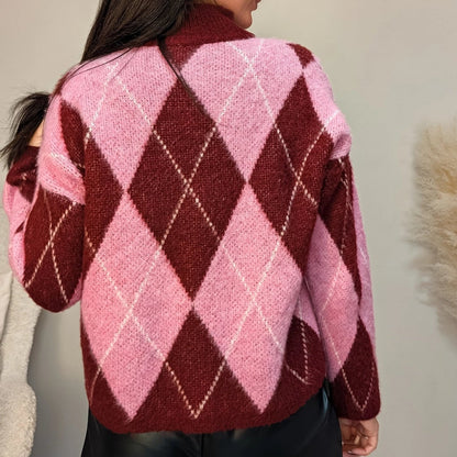 Strickpullover - Raute Rosa