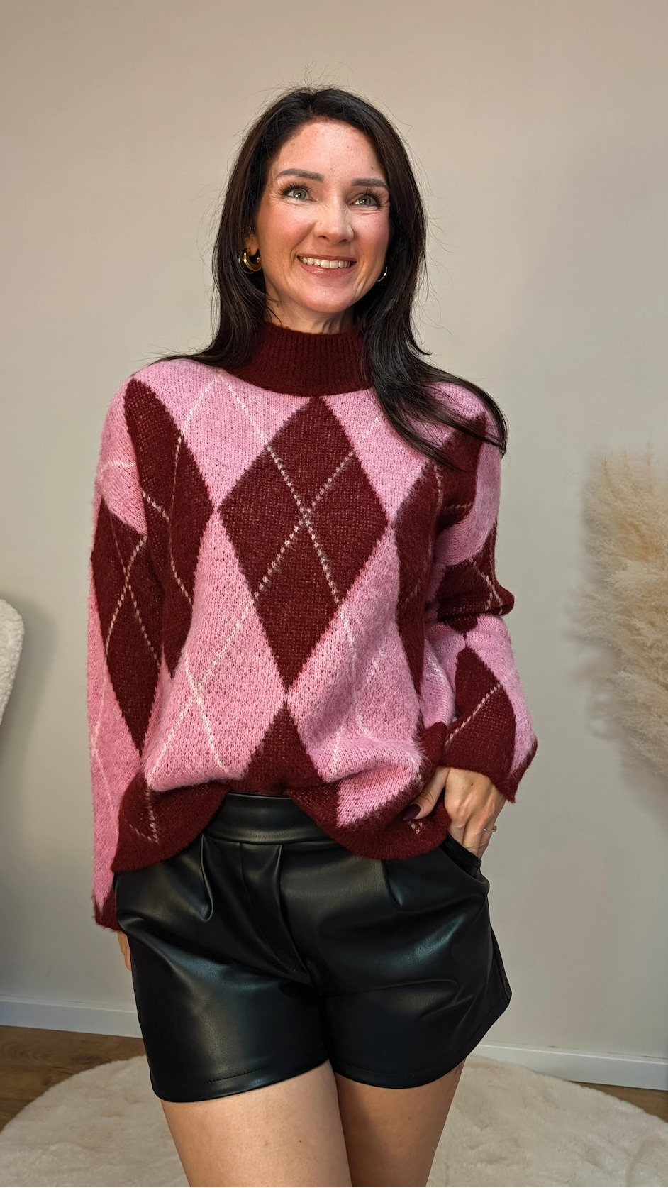 Strickpullover - Raute Rosa
